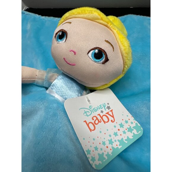 Disney Baby Cinderella Plush Security Blanket Lovey Blue & Pink 14" Soft Cuddly - Picture 4 of 9